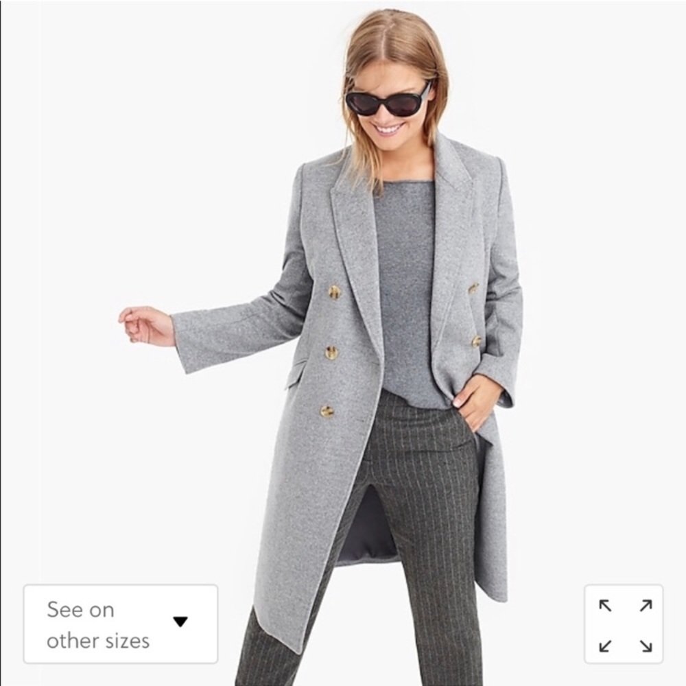 Double breasted grey coat